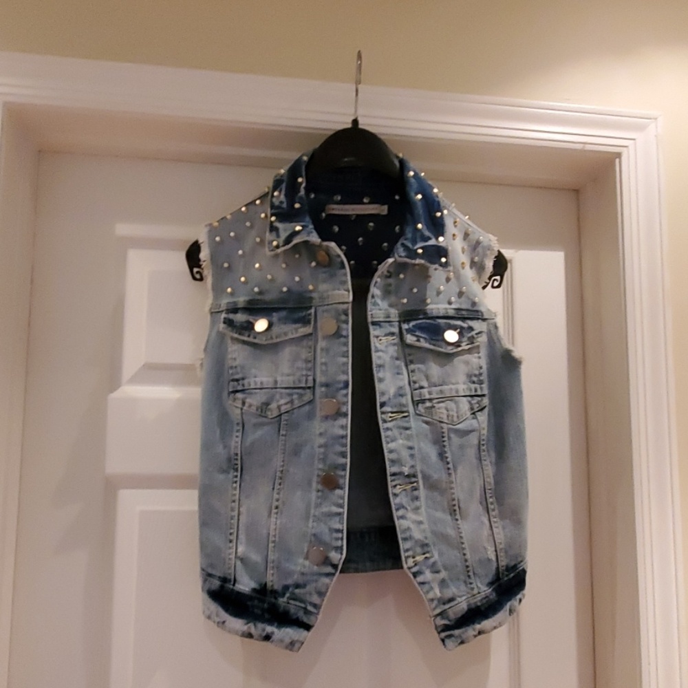 Romeo and Juliet Couture Demin Studded Vest